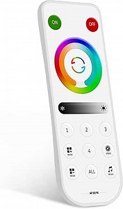 BTF-LIGHTING RB4 2.4G Wireless Touch RF Remote for FCOB SMD Chasing RGBCCT LED Strip Light 4 Zone Control Match with SP530E SP630E SP635E SP63AE SP63CE Controller