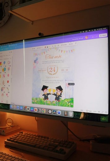 Mẫu thư mời họp phụ huynh cuối năm bằng Canva