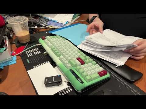 Thocky Keyboard Clicks & Paper Shuffling ASMR | Office Ambiance Sounds for Deep Focus & Relaxation