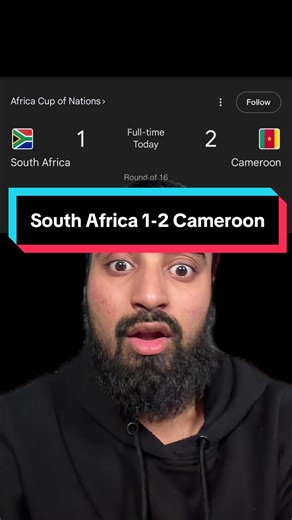 South Africa 1-2 Cameroon full time reaction highlights #southafrica #cameroon #afcon #afcon2025 #nayeemutd
