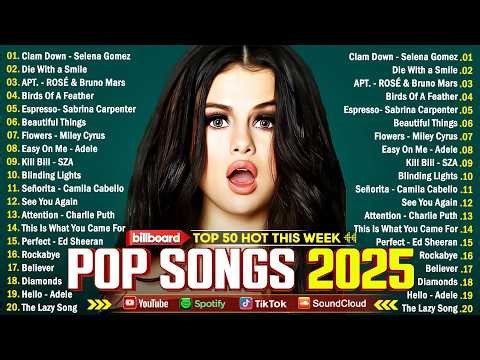 Bruno Mars, The Weeknd, Ed Sheeran, Taylor Swift, Adele, Selena Gomez 🍓 Billboard Top 50 This Week