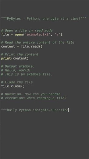 simple file reader #python #showcase