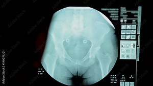 Physicians making full scan of patient body, x-ray examination, healthcare