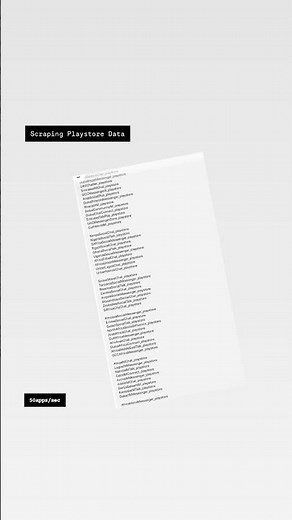 Data Scraping from Playstore
