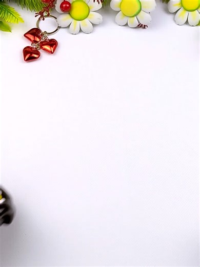 Handmade Heart-Shaped Keychain with Beaded Center