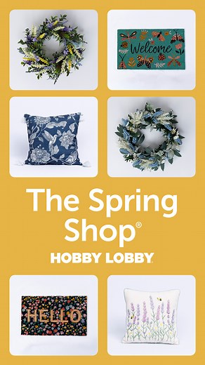 A total home refresh has never been easier! From comforting pillows to stylish decor, The Spring Shop® from Hobby Lobby® has everything you need to bring your vision to life. Sale subject to change. https://bit.ly/4gXWf9k | Hobby Lobby