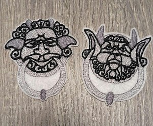 Labyrinth Door Knocker Embroidered Felt Patches - 80s Movie Set - Etsy