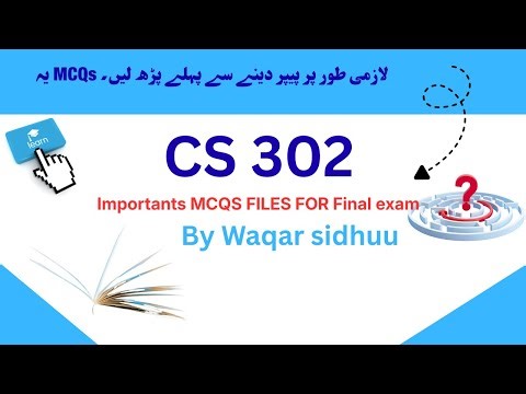 CS302 Important Files MCQs | Final Term Preparation | VU CS302