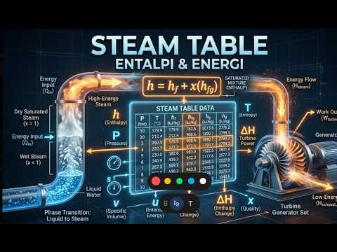 Termodinamika Teknik: Cara Membaca Steam Table dan Menghitung Energi Uap (3 D)