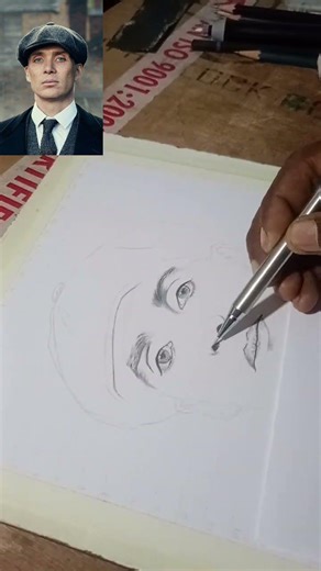 Peaky Blinders Inspired Pencil Portrait | Grid Method Drawing | Beginner Artist