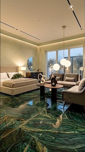 Luxury Green Marble Resin Floor Transformation | Epoxy Flooring Process Step by Step