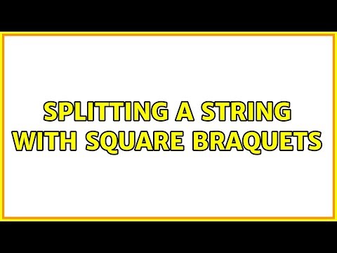 Splitting a string with square braquets