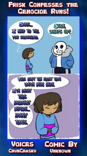 Frisk Confesses the Genocide Runs 💀 | Undertale Comic Dub