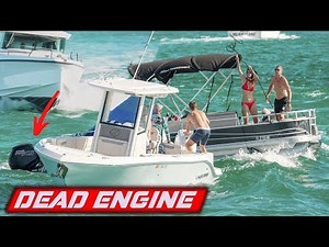 PONTOON in TROUBLE Emergency Rescue at HAULOVER INLET