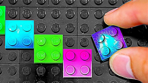 From empty floor to giant Lego masterpiece