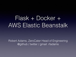 Flask   Docker   AWS Elastic Beanstalk