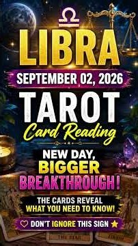 LIBRA September 2, 2026 Horoscope 🔮 | The Tarot Reveals What You Didn't Expect!