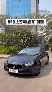 2016 Maserati Ghibli, Second Owner, 32000 Kms, MH Registration. Price: 42,00,000/- ⭐️ 3.0 V6 Diesel • Comprehensive Insurance Till 07/26 (IDV: 54 Lakhs) • ⁠Active Sound System Exhaust • ⁠Skyhook Adaptive Suspension • ⁠Brand New Tyres (All 4) • Maserati Logo Embossed On Seats • ⁠Dashboard Analog Clock • ⁠Harman/Kardon Speakers • ⁠Serviced and Maintained only at Maserati - Blue Passion with Tan Interior - For Further Details: 📞 91 8767880077 - #Royalcars #royalcarsindia #maserati #maseratighibli