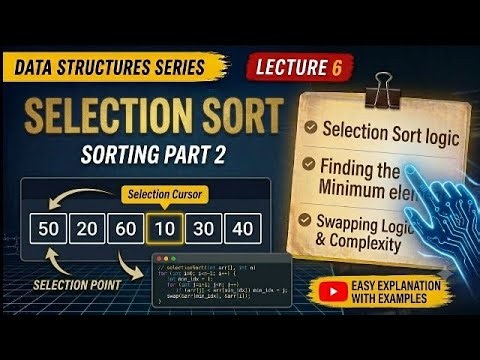 Selection Sort in Data Structures | Selection Sort Algorithm & C++ Implementation