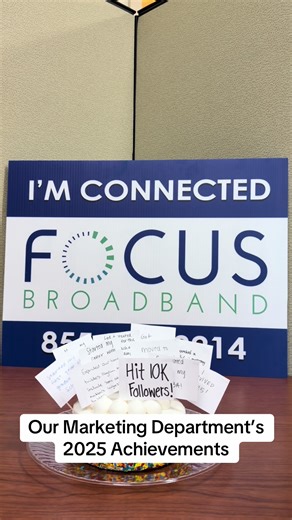 Celebrating our 2025 accomplishments! ✨ FOCUS Broadband had an incredible 2025 and we’re excited for a new year of opportunities. #2026 #newyear #achivements #focusbroadband