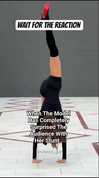 She left them speechless with her #runway Stunt. #shorts #fashion #supermodel #global