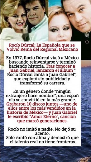 🌹 Rocío Dúrcal & Juan Gabriel: la dupla que cambió la música 🔥#rociodurcal #juangabriel #amoreterno