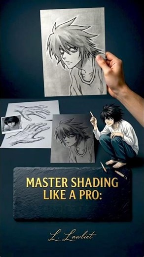 Drawing L Lawliet but with a TWIST! ✍️🔥 #deathnote #shorts