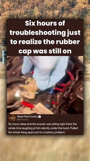 Six hours of troubleshooting just to realize the rubber cap was still on