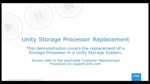 How to replace Storage Processor for Unity