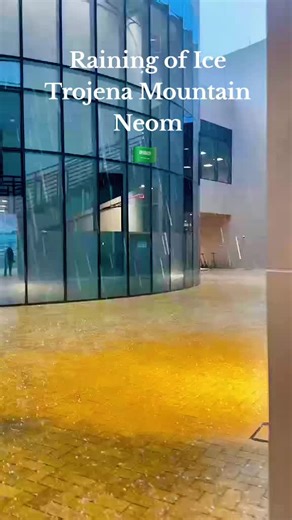 Raining Ice in Trojena, Saudi Arabia