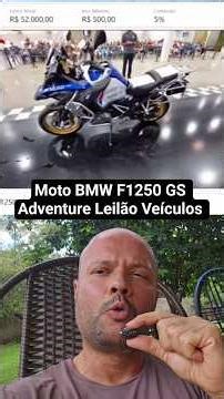 A BMW F1250 GS Adventure motorcycle that was auctioned off this week in São Paulo.