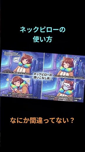 ネックピローの使い方なにか間違ってない？ どうやって使うのが正解なんだろ？ 生成AIに描いてもらったイラストがなにか変なんです。