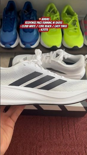 💥ADIDAS #RESPONSE PACE RUNNING SHOES Cloud White / Core Black / Grey Three KJ1773 #adidasshoes