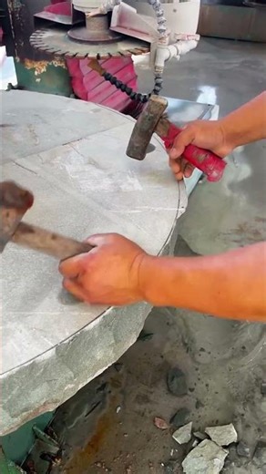 The process of making stone grinding discs- Good tools and machinery make work easy