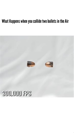 what happens when you collide two bullets in the air #physics #collision #bullets