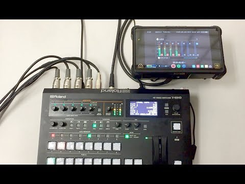 8チャンネルのエンベデッド・オーディオ対応 HDビデオスイッチャーV-60HD