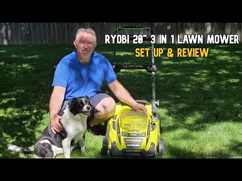 Ryobi 3 in 1 lawn mower 20" set up and review