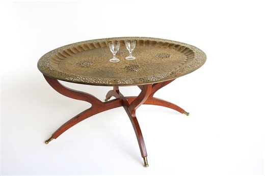 Mid Century Modern Brass Tea Table: Moroccan Style Spider Leg Coffee Table - Etsy