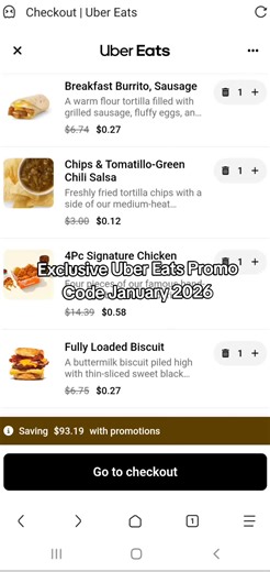 Exclusive Uber Eats Codes January 2026 #ubereats #food #promo #trending