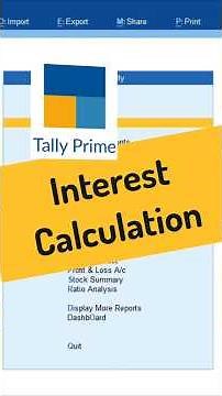 How to Calculate Interest in Tally Prime Automatically ⚡ #tallyprime
