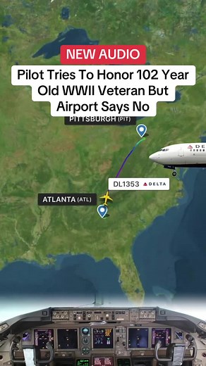 A Delta pilot arriving in Pittsburgh recently tried to arrange a water cannon salute to honor a World War II fighter pilot onboard who completed seventy combat missions and is now 102 years old. In ATC audio from the flight, the pilot tells controllers, “Our operations is trying to set up a water salute… we have a VIP on board that’s got seventy combat missions in World War II… he’s a hundred and two years old and apparently has a ton of medals.” After checking with the tower, ATC explained the