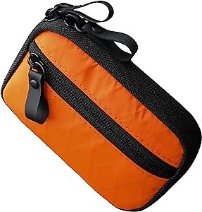 ALPAKA HUB Pouch - Soft-Shell Small Pouch Storage for Electronic Accessories, Tools, Durable, Weatherproof, UV Resistant X-Pac VX25 Fabric - Orange Blaze