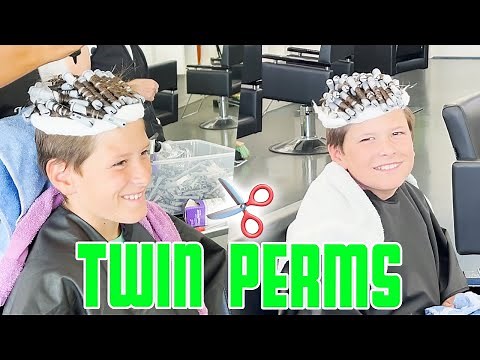 TWIN TEN YEAR OLDS GET A PERM FOR THE FIRST TIME | BACK TO SCHOOL HAIR
