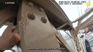 Video captures heroic NYPD rescue of suicidal woman from Brooklyn Bridge
