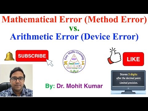Mathematical Error (Method Error) vs. Arithmetic Error (Device Error)💡 🤔