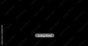 Subscribe to a channel with like buttons for social networks and video channels. Flat 4K animation with alpha channel.