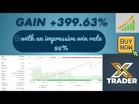 XTrader Pro Gold EA – Gain +399% 📈 Safe & Consistent Gold Scalping Robot | MT4 Expert Advisor