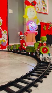 🚂 Day 15 and my sweet girl was up at 4:23 AM on a mission!! In Ava’s words “Joy is having the time of her life!” #AvaRae🦄 #JoyTheElf❤️ | Brit James