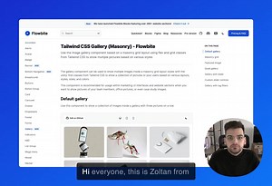 I built a collection of image gallery and slider components with Tailwind CSS