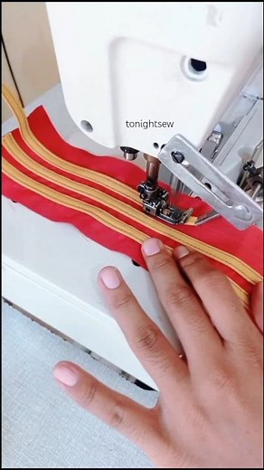 Sewing strip lines using a flatlock machine #sewing #sewingtips #flatlock